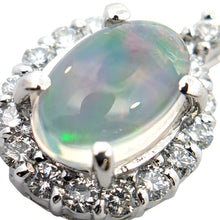 画像をギャラリービューアに読み込む, Pt900/Pt850<br />オパール×ダイヤモンド ネックレス