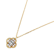 画像をギャラリービューアに読み込む, K18<br />ダイヤモンド×オニキス クローバーモチーフネックレス