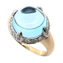 画像をギャラリービューアに読み込む, K18/Pt900<br />ブルートパーズ×ダイヤモンド リング