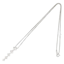 画像をギャラリービューアに読み込む, K18/Pt850<br />ダイヤモンドスクエアネックレス