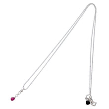 画像をギャラリービューアに読み込む, K18WG<br />ルビー×ダイヤモンド ハートネックレス