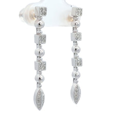 画像をギャラリービューアに読み込む, K18WG<br />ダイヤモンドドロップピアス