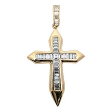 画像をギャラリービューアに読み込む, K18<br />ダイヤモンドクロスペンダント