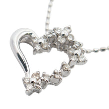 画像をギャラリービューアに読み込む, K18WG<br />ダイヤモンドハートネックレス