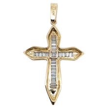 画像をギャラリービューアに読み込む, K18<br />ダイヤモンドクロスペンダント