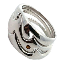 画像をギャラリービューアに読み込む, K18WG<br />ダイヤモンド×シトリン リング