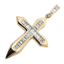 画像をギャラリービューアに読み込む, K18<br />ダイヤモンドクロスペンダント