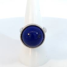 画像をギャラリービューアに読み込む, Pt900<br />ラピスラズリ×ダイヤモンド リング