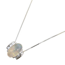 画像をギャラリービューアに読み込む, Pt900/K18WG<br />オパール×ダイヤモンド ネックレス