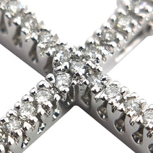 画像をギャラリービューアに読み込む, K18WG<br />ダイヤモンドクロスネックレス