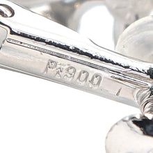 画像をギャラリービューアに読み込む, Pt900<br />ダイヤモンドリボンイヤリング