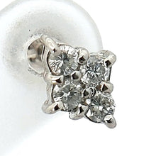 画像をギャラリービューアに読み込む, Pt850<br />ダイヤモンドデザインピアス