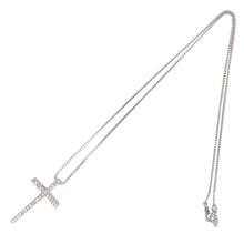 画像をギャラリービューアに読み込む, K18WG<br />ダイヤモンドクロスネックレス