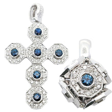 画像をギャラリービューアに読み込む, K18<br />サファイア×ダイヤモンド 2WAYペンダント