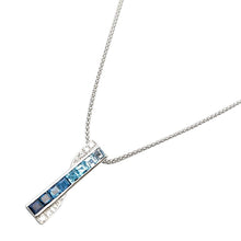 画像をギャラリービューアに読み込む, K18WG<br />サファイア×ブルートパーズ×ダイヤモンド ネックレス
