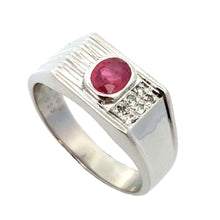 画像をギャラリービューアに読み込む, Pt900<br />ルビー×ダイヤモンド リング