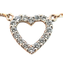 画像をギャラリービューアに読み込む, K18PG<br />ダイヤモンドミニハートネックレス