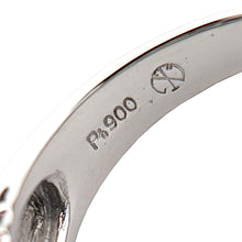 画像をギャラリービューアに読み込む, Pt900<br />サファイア×ダイヤモンド フラワーリング