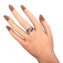 画像をギャラリービューアに読み込む, K18WG<br />ブラックダイヤモンド×ダイヤモンド リング