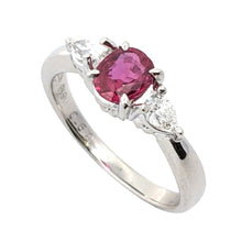 画像をギャラリービューアに読み込む, Pt900<br />ルビー×ダイヤモンド リング