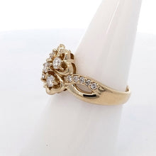 画像をギャラリービューアに読み込む, K18<br />ダイヤモンドクローバーリング