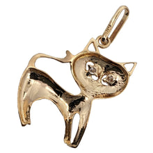 画像をギャラリービューアに読み込む, K18<br />ダイヤモンドキャットペンダント