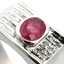 画像をギャラリービューアに読み込む, Pt900<br />ルビー×ダイヤモンド リング