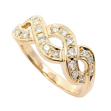 画像をギャラリービューアに読み込む, K18<br />ダイヤモンドツイストリング