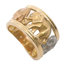 画像をギャラリービューアに読み込む, K18/Pt900<br />ダイヤモンドエレファントリング