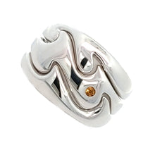 画像をギャラリービューアに読み込む, K18WG<br />ダイヤモンド×シトリン リング