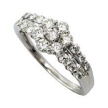 画像をギャラリービューアに読み込む, Pt950<br />ダイヤモンド フラワーリング