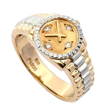 画像をギャラリービューアに読み込む, K18/Pt900<br />ダイヤモンドウォッチリング