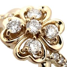 画像をギャラリービューアに読み込む, K18<br />ダイヤモンドクローバーリング