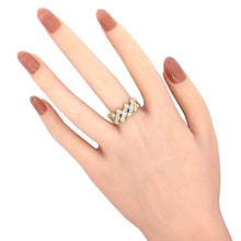 画像をギャラリービューアに読み込む, K18/Pt900<br />ダイヤモンドクロスリング