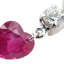 画像をギャラリービューアに読み込む, K18WG<br />ルビー×ダイヤモンド ハートネックレス