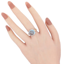 画像をギャラリービューアに読み込む, K18/Pt900<br />ブルートパーズ×ダイヤモンド リング