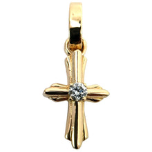 画像をギャラリービューアに読み込む, K18<br />ダイヤモンドクロスペンダント
