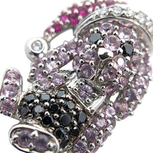 画像をギャラリービューアに読み込む, K18WG<br />ピンクサファイア×ルビー×ダイヤモンド ドッグネックレス