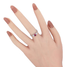 画像をギャラリービューアに読み込む, Pt900<br />ルビー×ダイヤモンド リング