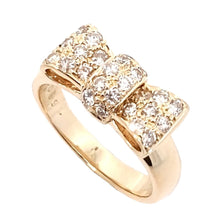 画像をギャラリービューアに読み込む, K18<br />ダイヤモンドリボンリング