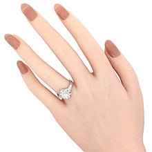 画像をギャラリービューアに読み込む, Pt900<br />ダイヤモンドフラワーリング