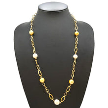 画像をギャラリービューアに読み込む, K18<br />パールチェーンネックレス