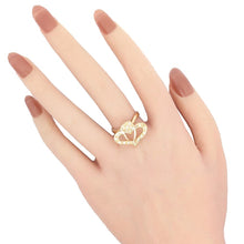 画像をギャラリービューアに読み込む, K18<br />ダイヤモンドハートスウィングリング