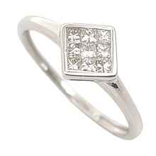 画像をギャラリービューアに読み込む, K18WG<br />ダイヤモンドスクエアリング