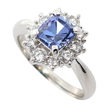 画像をギャラリービューアに読み込む, Pt900<br />タンザナイト×ダイヤモンド リング