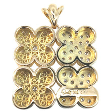 画像をギャラリービューアに読み込む, K18<br />ダイヤモンドフラワーペンダント