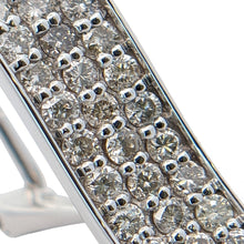 画像をギャラリービューアに読み込む, K18WG<br />ダイヤモンドスクエアウェーブイヤリング