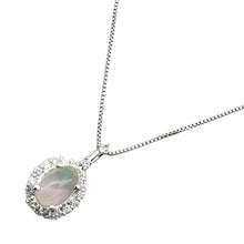 画像をギャラリービューアに読み込む, Pt900/Pt850<br />オパール×ダイヤモンド ネックレス