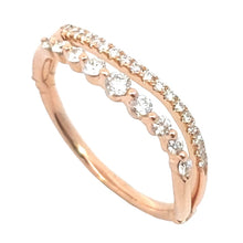 画像をギャラリービューアに読み込む, STAR JEWELRY<br />ダイヤモンドダブルラインリング