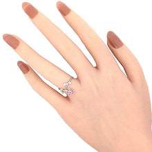 画像をギャラリービューアに読み込む, K18WG<br />ルビー×ダイヤモンド フラワーリング